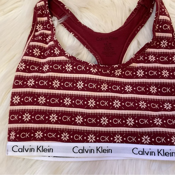 Calvin Klein Unlined Bralette - NWT - Size Medium - Fair Isle Print - New - Picture 4 of 11